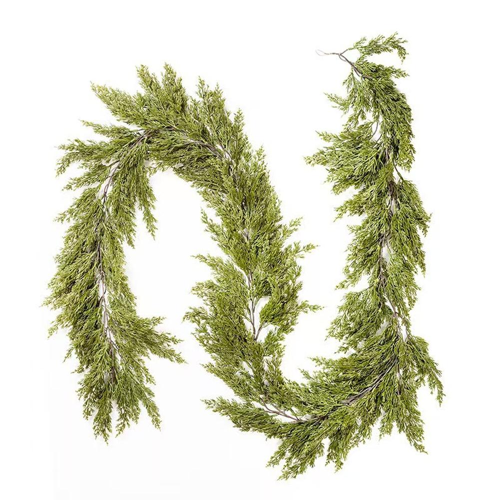 180cm Christmas Garlands Artificial Pine Greenery Garland Waterproof Xmas Decorations For Indoor Wedding Party Supplies