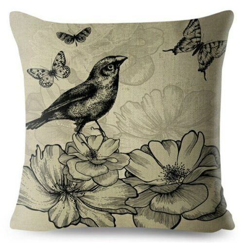 European Vintage Gothic Style Cushion Cover Flowers Print Throw Pillows Cases