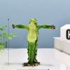 1pcs Frog Statue Cute Creative Funny Green Frog Sculpture For Home Office Desk Bathroom Decoration