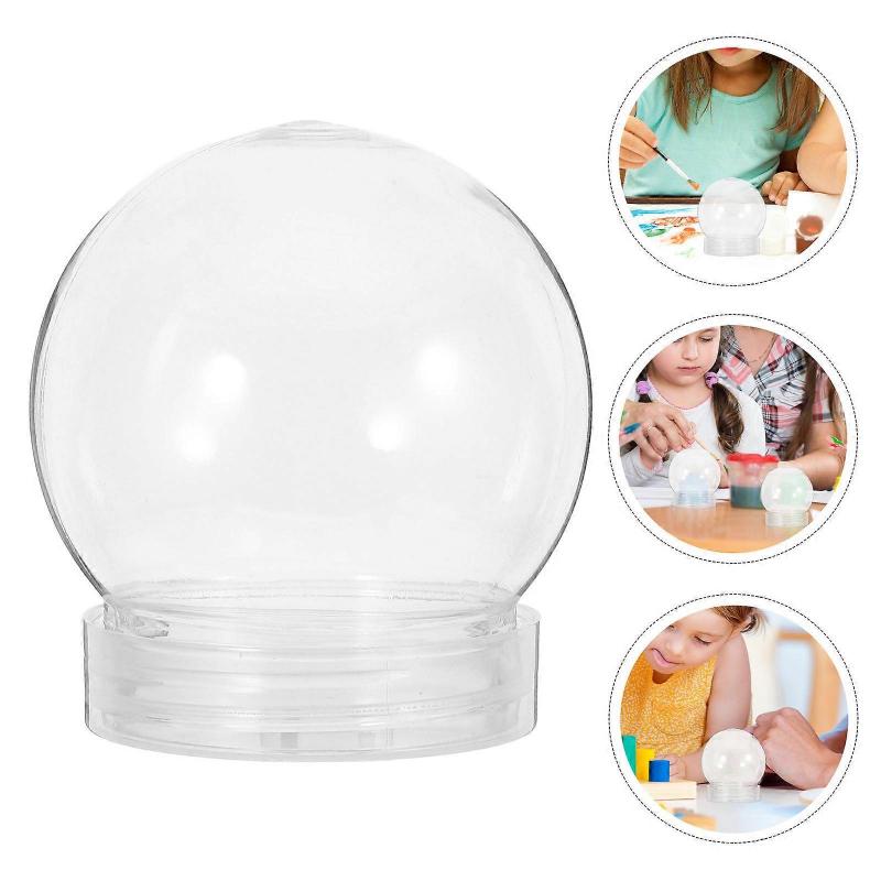 Plastic Candy Containers Clear Small Globe Jars for Storage Use 10Pcs
