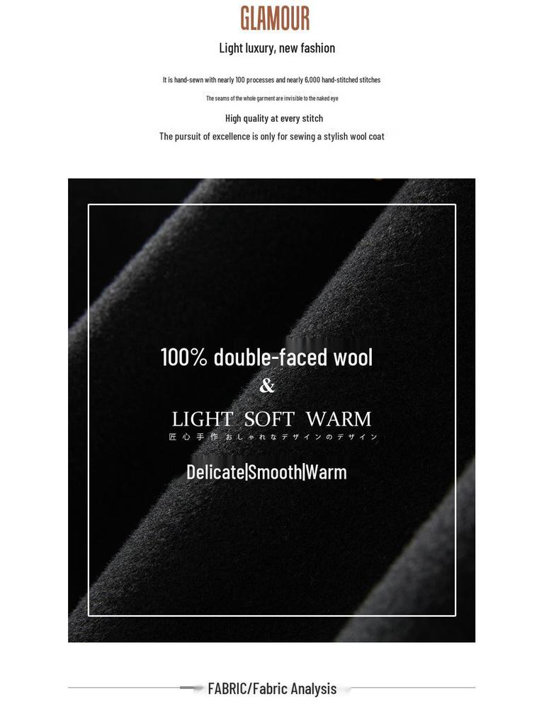 2025 Autumn/Winter Women's Petite Double-Sided Wool Cloak Vest