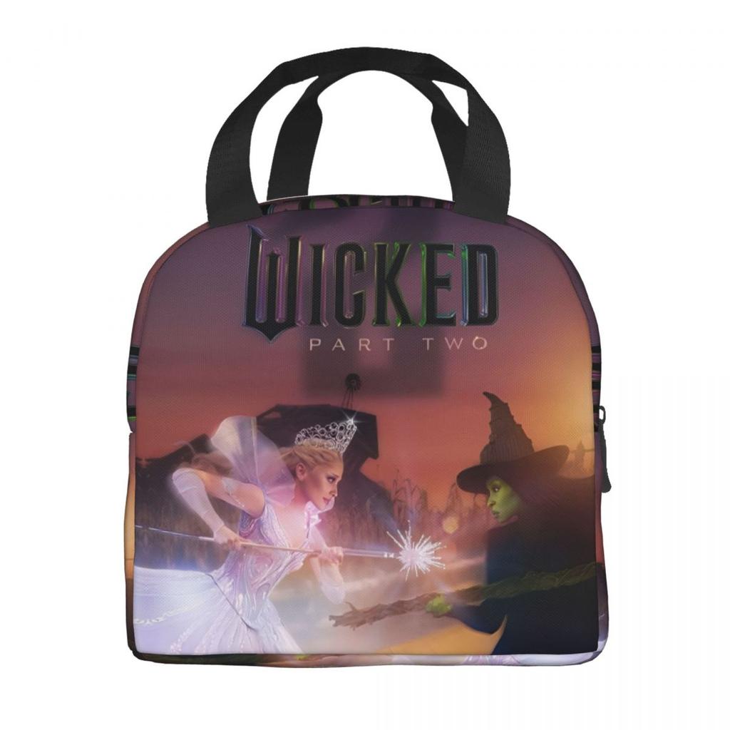 Aesthetic Wicked For Good Insulated Lunch Bag Food Container Portable Cooler Thermal Lunch Boxes For Picnic