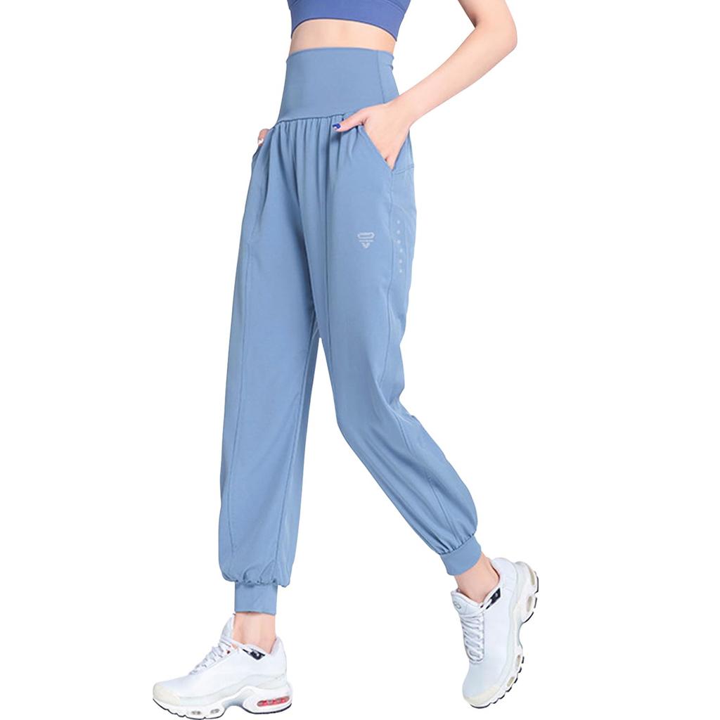 Nippaws Jogger Yoga Fitness Long Pants High Long Beautiful with Dance Training Running Women's Pants, [Loose Fit, Waist, Sweat-Wicking, Quick-Drying,