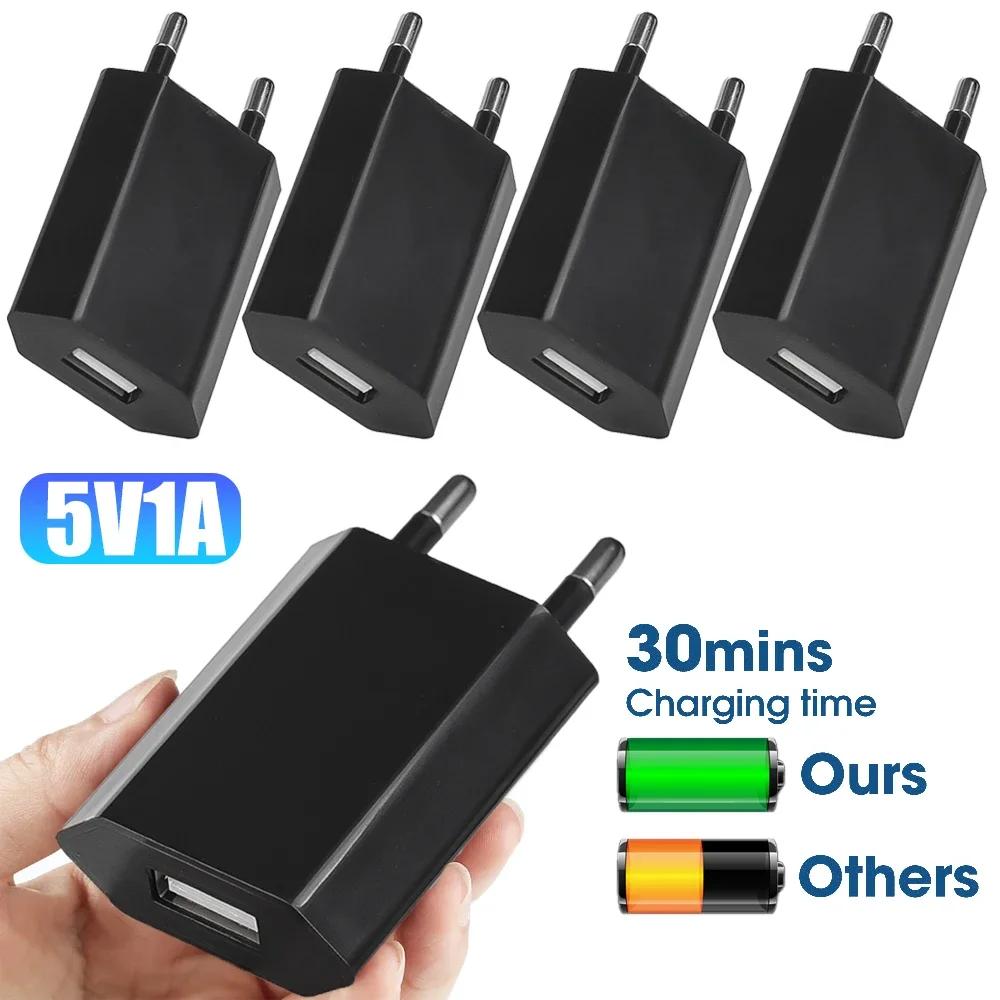 1/3/6 шт. EU Plug 5V 1A USB зарядные устройства универсальные настенные зарядные устройства для телефонов адаптеры для iPhone Samsung IPad Google зарядное устройство адаптер питания