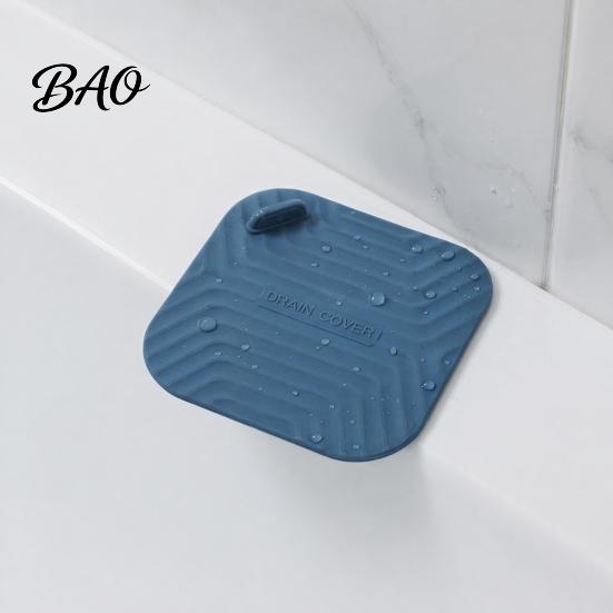 Odor Blocking Floor Drain Shower Cover Tub Stopper, Waterproof Silicone with Stain-resistant Handle, Universal Size Debris Catcher for Kitchen,