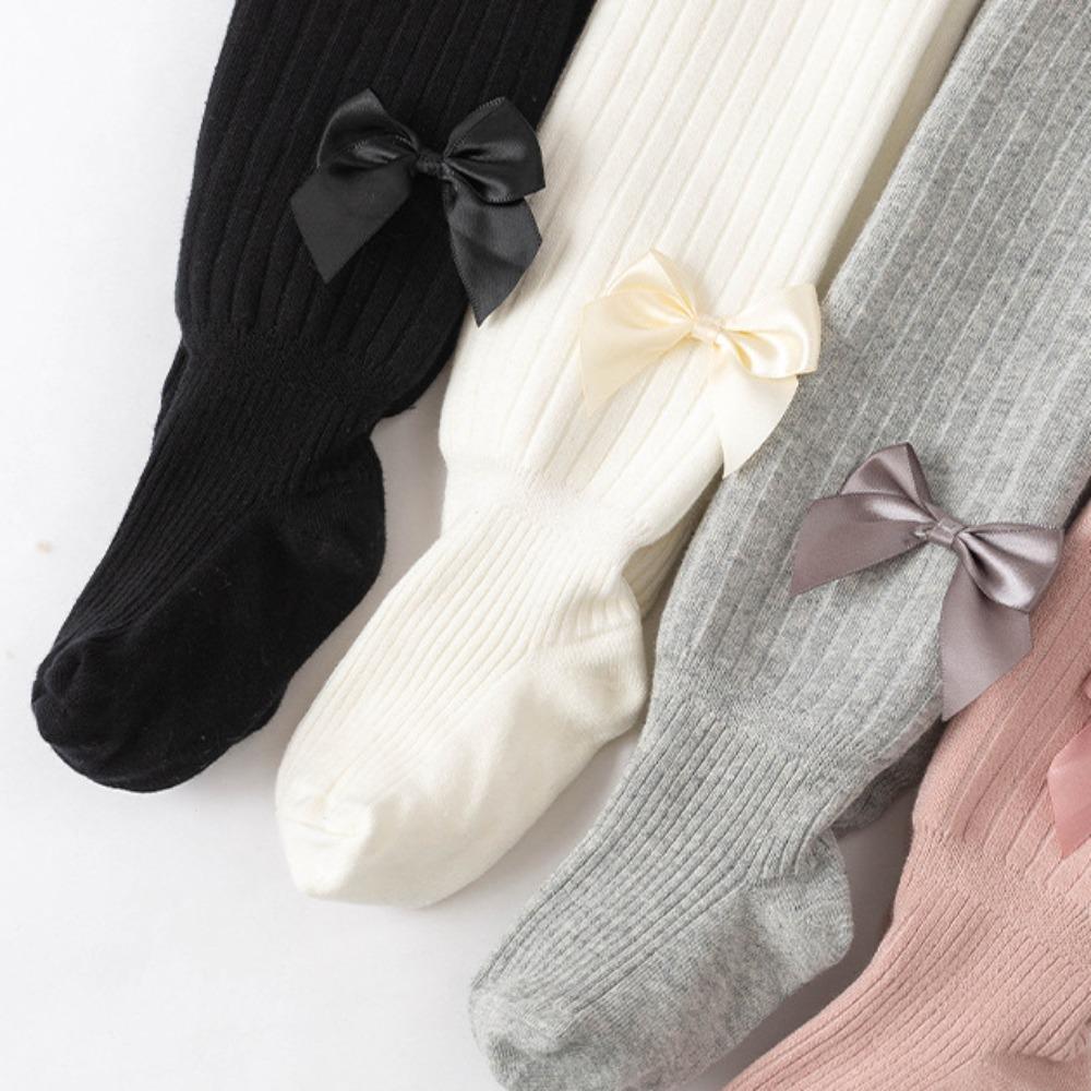 Cotton Warm Tights Thickened Bowknot Pantyhose Cute Children Pantyhose  Winter