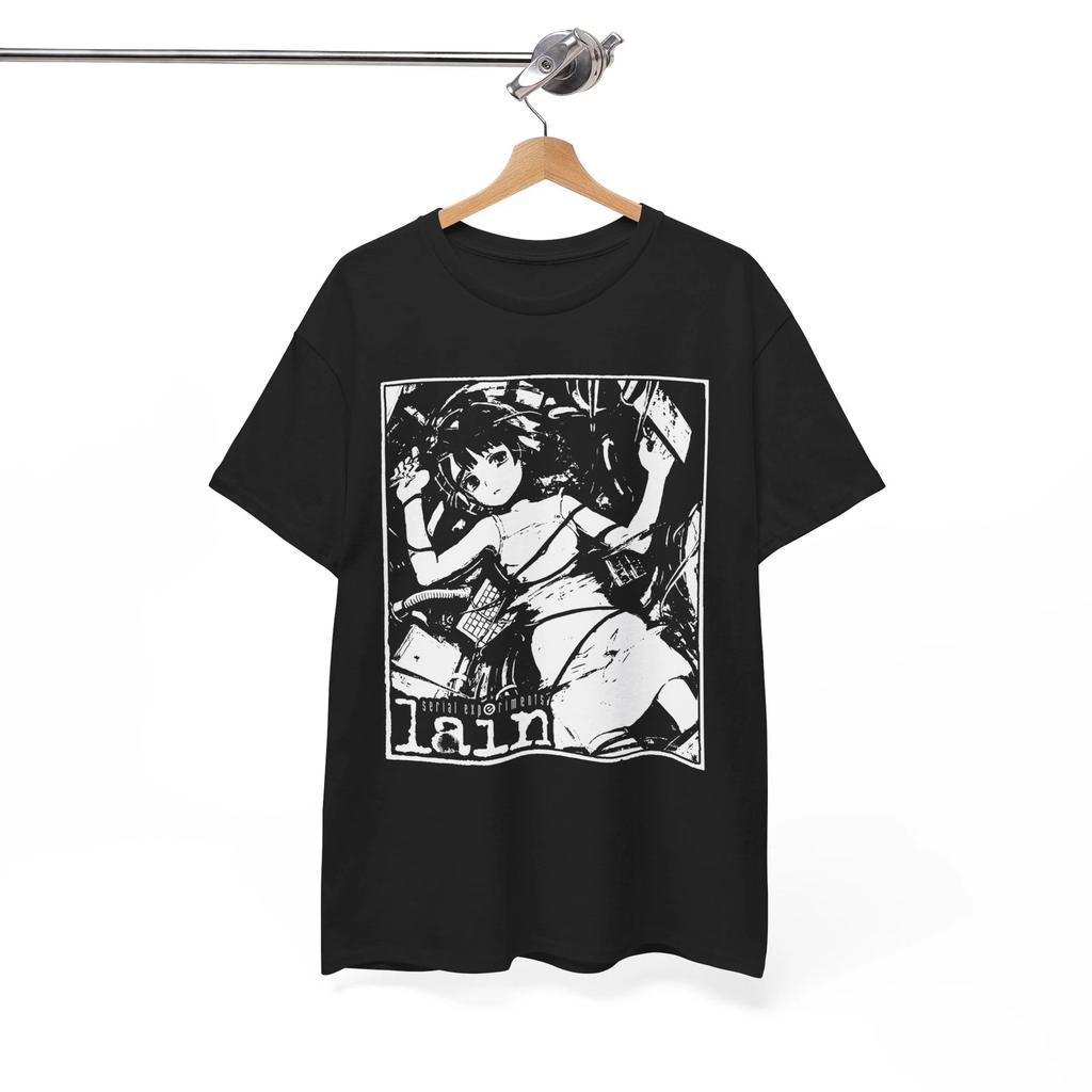 Футболка Serial Experiments Lain - Футболка с Lain Iwakura, Аниме Манга Отаку Унисекс Футболка