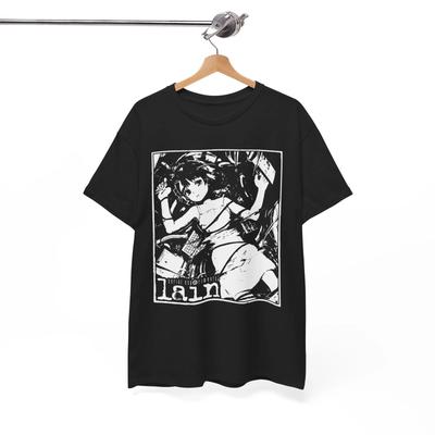 Футболка Serial Experiments Lain - Футболка с Lain Iwakura, Аниме Манга Отаку Унисекс Футболка