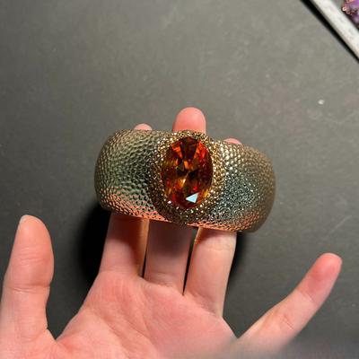 Браслет с султанским камнем и чешскими бриллиантами, персонализированный браслет с камнем, меняющим цвет, браслет с датчиком света, браслет-манжета