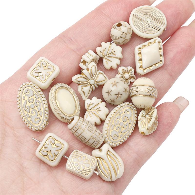 Акриловые прозрачные винтажные матовые золотые бусины ручной работы браслет ожерелье бусины бусины ювелирные изделия аксессуары подвески аксессуары