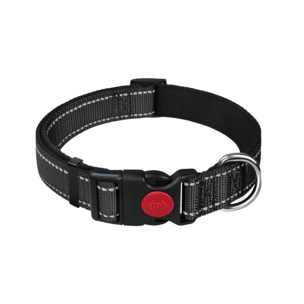 Nylon Reflective Dog Collar Safety Buckle No Pull Training Collars Walking The Dog
