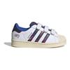 adidas Оригинальные SUPERSTAR COMFORT CLOSURE Низкие Детские скейтбордические кроссовки Бело-синие Детские IF4318