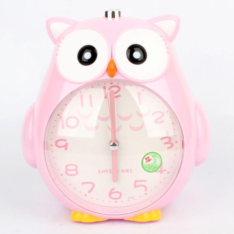 Бесшумный ночной будильник с изображением животных, звонящий Alarma Despertador, панда, лягушка, сова, игольчатые часы, декор комнаты, подарки для детей