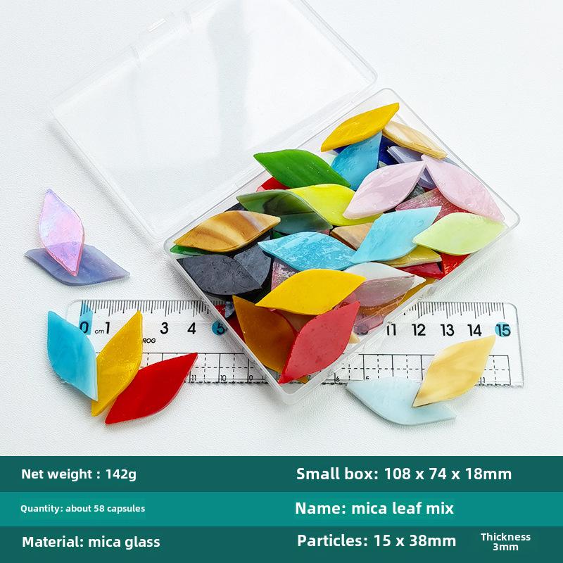 Смешанные цветные листовые слюдяные стеклянные мозаичные детали для украшения подсвечника своими руками