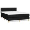 VidaXL Lit à sommier tapissier avec matelas Noir 140x200 cm Tissu - Modèle 3140699