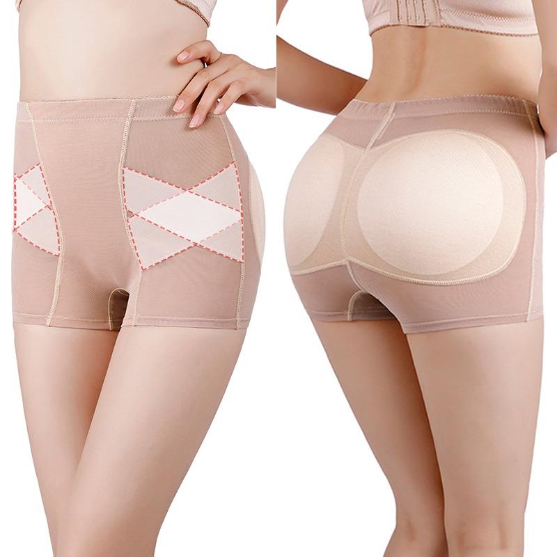 Трусики-шейпер с завышенной талией и большой накладной попой, женские утягивающие шорты для подтяжки ягодиц с подкладками пуш-ап, корректирующее белье для бедер