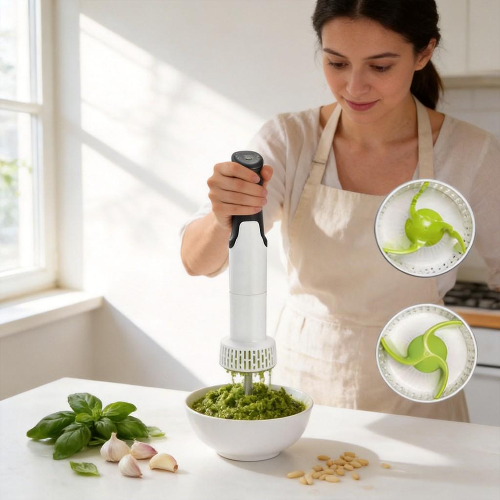 Manual Meat Grinder With Stainless Steel Blade For Home Use Baby Food Preparation
