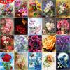 Набор для алмазной живописи Цветы 5D DIY Алмазная вышивка Растения Фотографии Стразы Мозаика Вышивка крестиком Настенное искусство