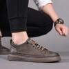 Fashion Leather Fashion Casual Shoes Men All-match Outdoor Tenis Masculino Non-Slip Leather School Shoes Lace-Up Classic Mens Sneakers
