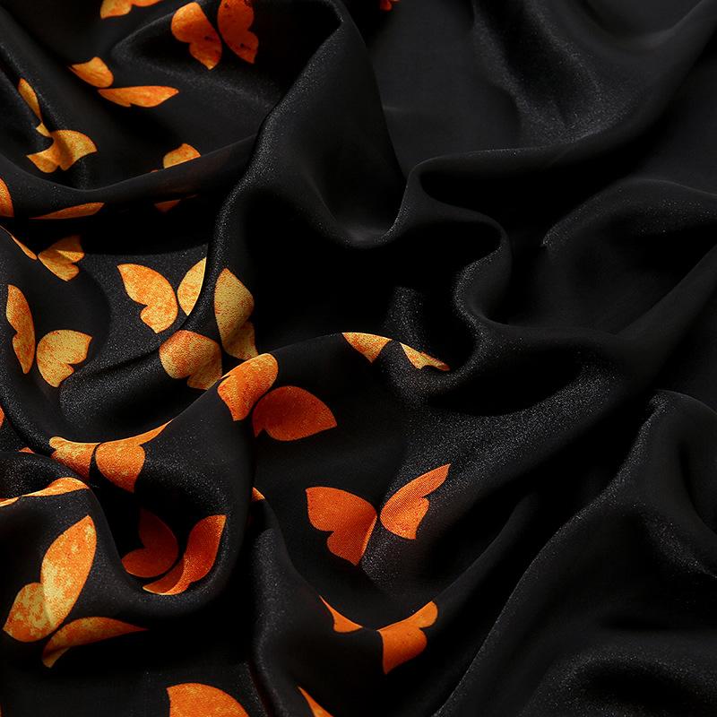 Dazzle Dance Butterfly Printing Новый шелковый атласный длинный шелковый шарф Офис Кондиционер Украшение комнаты Женская шаль
