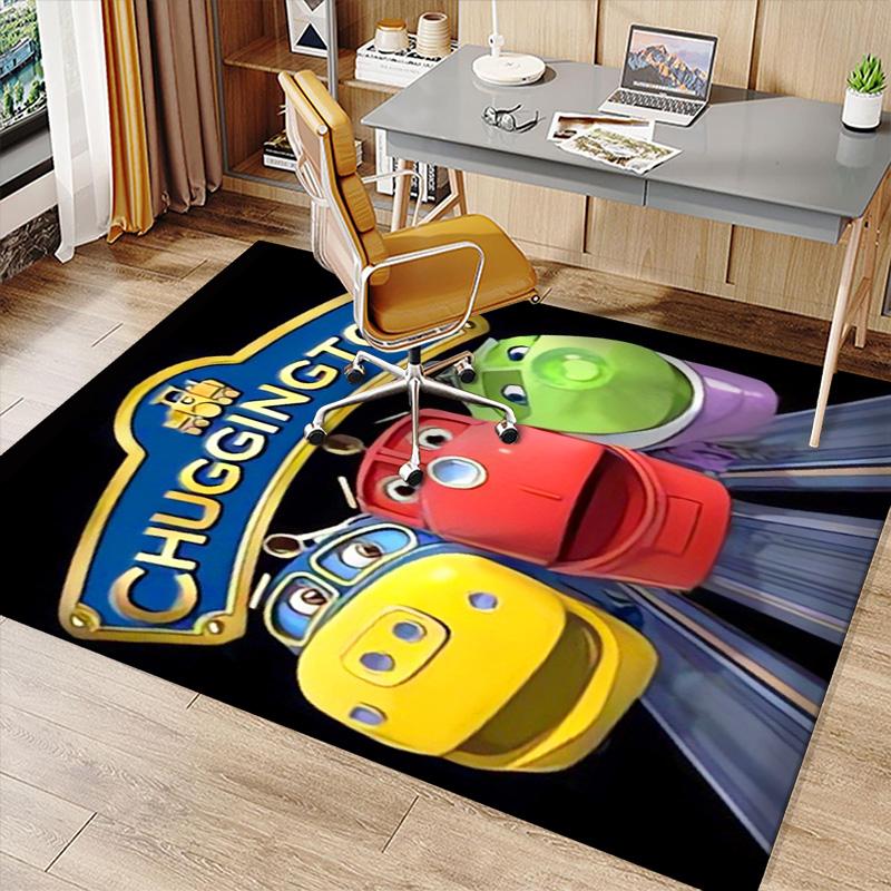 Chuggington Printed Absorbent Washable Carpet, Non-Slip Bathroom Mats, Kitchen Rugs, Yoga Mat,Living Room Entrance, Camping Picnic Rugs