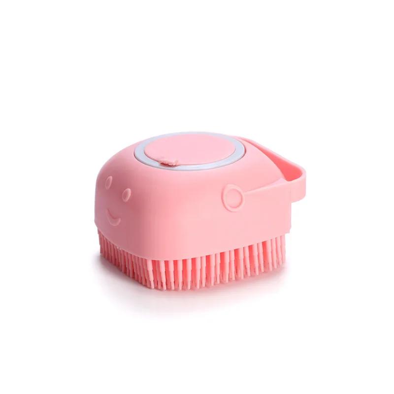 Bathroom Puppycat Washing Massage DispenseAr Grooming Shower Brush Soft Silicone Dog Brush Pet Shampoo Massager Bath Brush