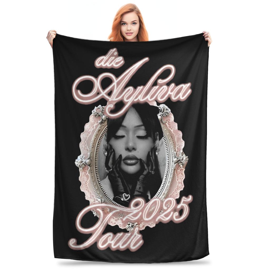 Ayliva Pop Singer Music Blanket Flannel Novelty Breathable Throw Blankets for Home Restaurant Summer,