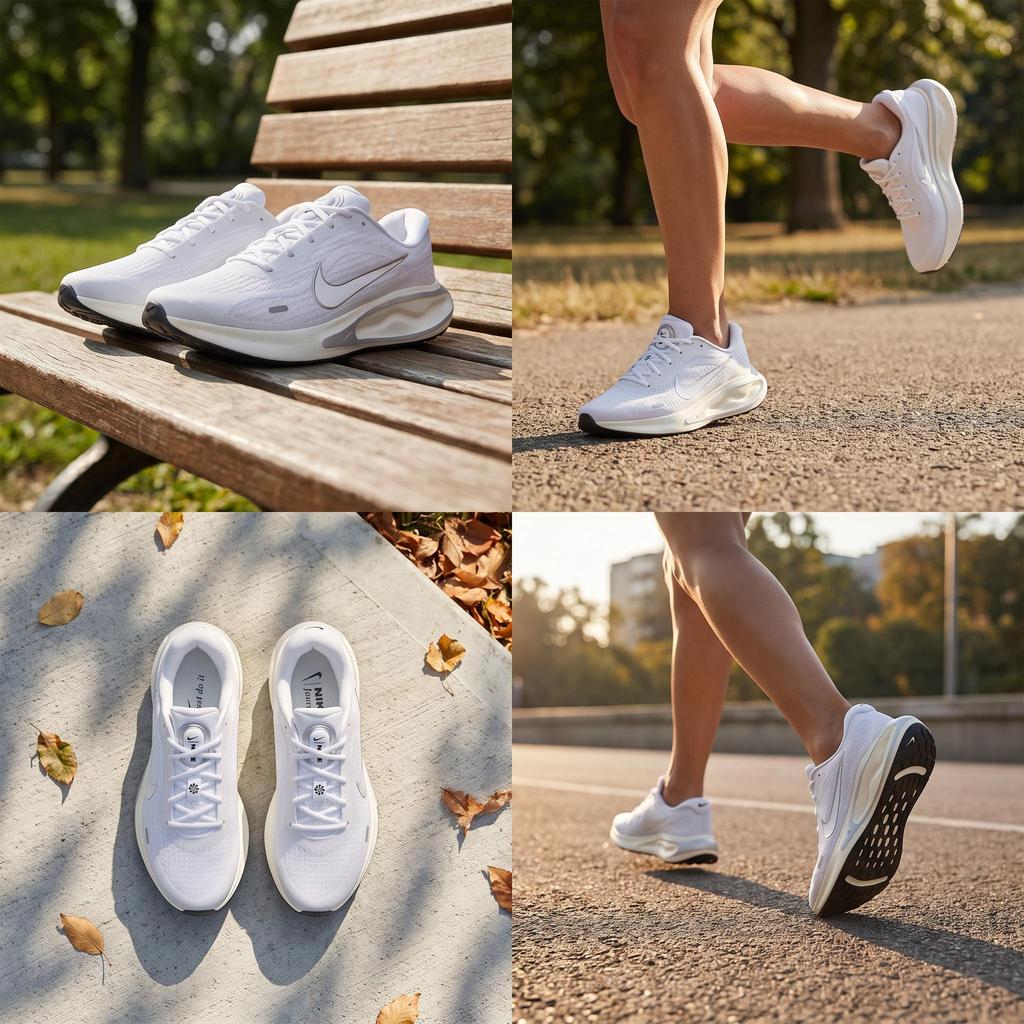 Nike Женские кроссовки Journey Run белые металлик серебристого цвета платиновый с оттенком кокосового молока FJ7765-104