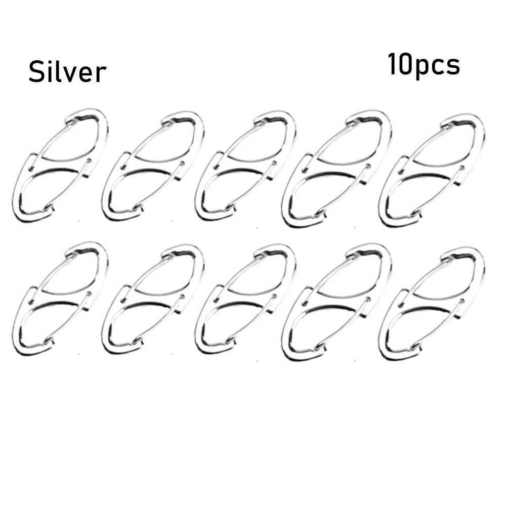 Mini Outdoor EDC Tool Snap Clip Release Buckle Metal Carabiner Keychain Hanging Hook Key Chain Ring