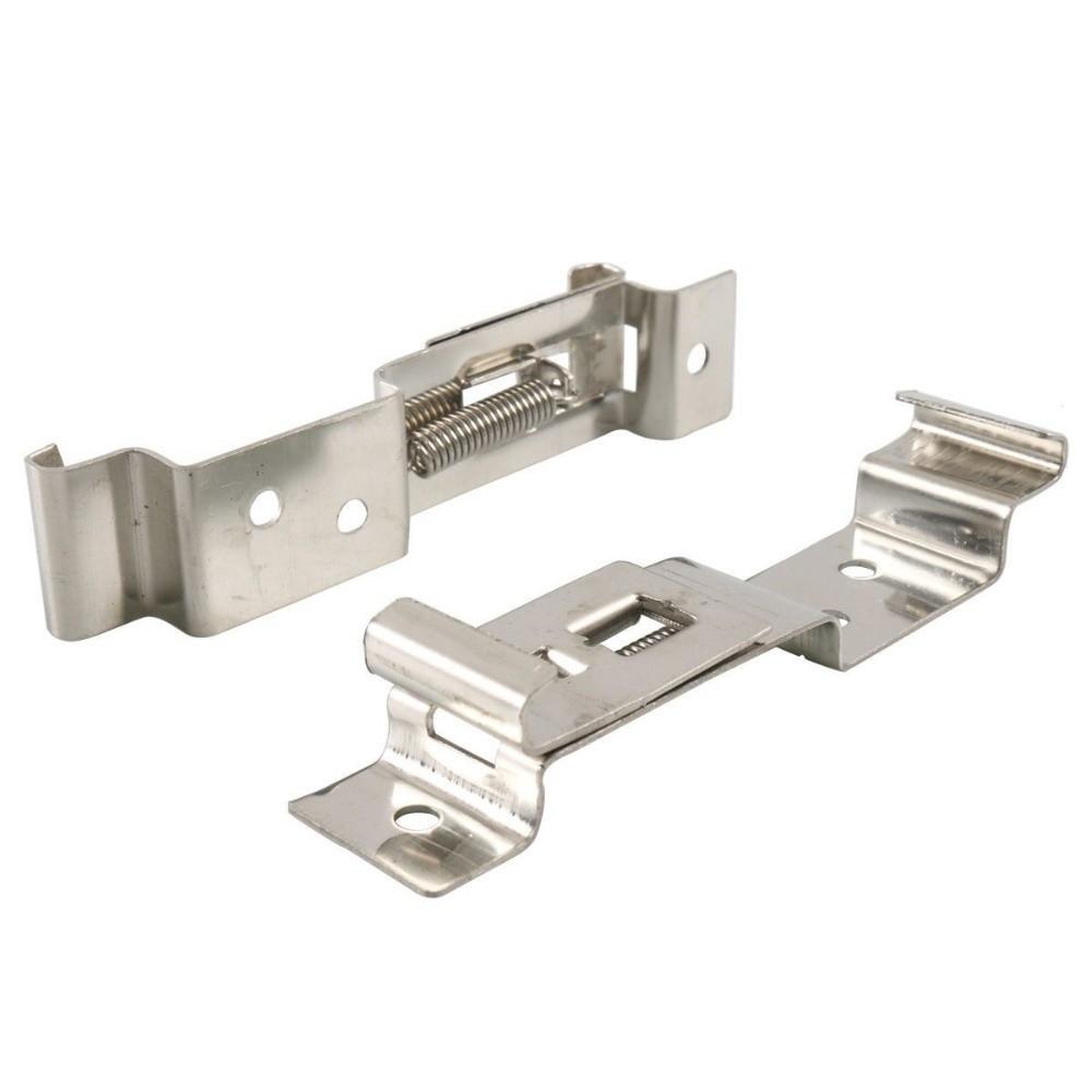 1 Pair Automotive Hardware License Plate Holder Stainless Steel Number Plate Clips License Plate