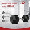 Jungao Hexagonal Rubber-Coated Cast Iron Dumbbells