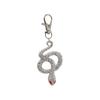 Keychain Shiny Rhinestones Snake Shape Key Ring Decorative Car Key Holder Bag Luggage Key