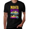 Men's Manta Manta 1991 Vintage Racing Car Graphic T-Shirt - Retro 90s JDM Design with Manta Manta & 1991 License Plate, 100% Short Sleeve Crew Neck