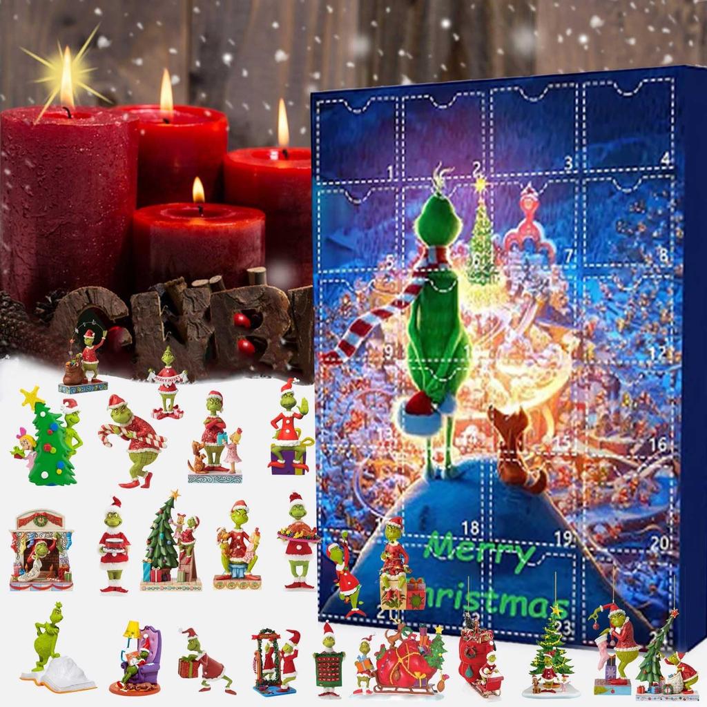 Christmas Advent Calendar Contains 24 Gifts, Christmas Cute 2D Figures Doll Advent Calendar, Christmas Countdown Calendar With Surprise Toys