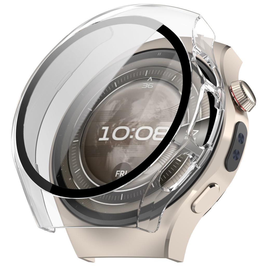 Hard PC Case Glass For Huawei Watch 5 42mm 46mm Bumper Shell Full Cover Screen Protector Smartwatch Accessories