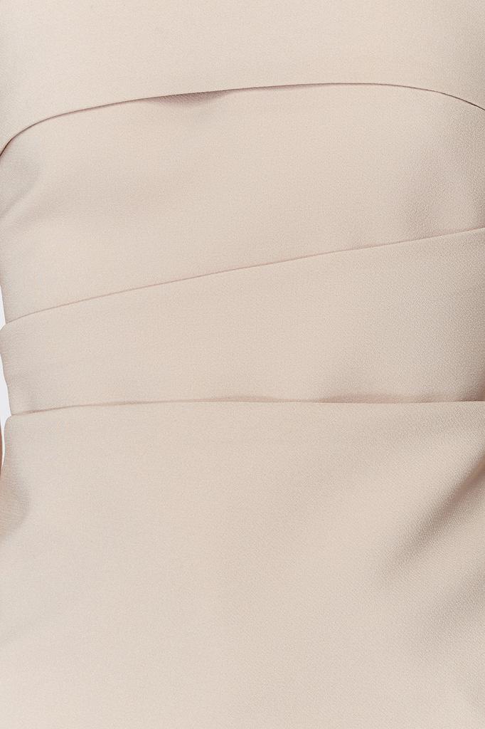 Women Fashion New Blouse Mink Strapless Fitted Woven Blouse