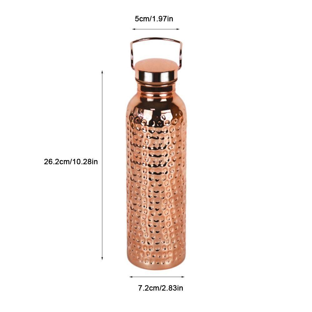 Portable Electroplated Copper Water Bottle 304 Stainless Steel Sports Water Bottle Outdoor Sports