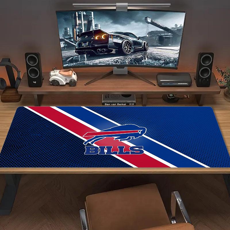 Buffalo Bills Mouse Pad Large Gaming Table Cushion Nonslip Laptop Tablet Big Mousepad Xxl Mat Mini Pc Playmat With Lock Edge