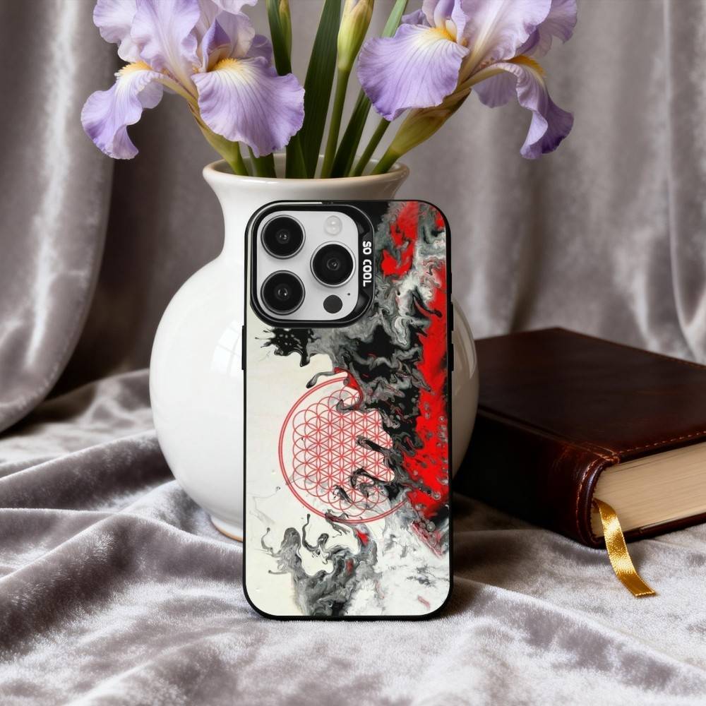 B-Bring M-Me the Horizon Чехол-бампер для телефона iPhone17,16,15,14,13,12,11 Plus,Pro Max Конфетный Серебряный Покрытие Внутренняя Крышка