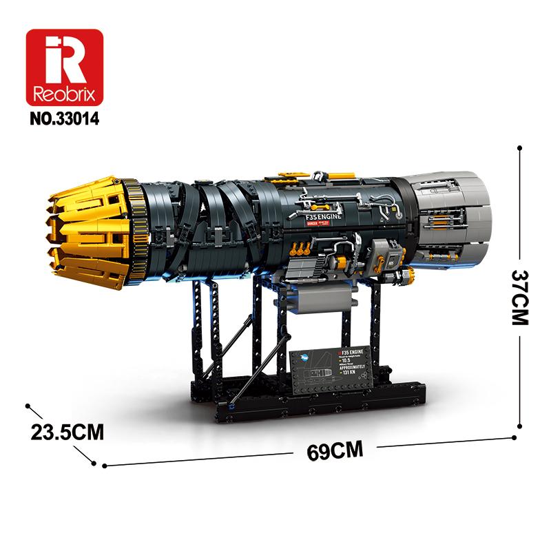 Нетоксичные 1812 деталей Строительные блоки Турбовентиляторный Двигатель Модель Истребителя с Вертикальным Взлетом и Посадкой Настольное Украшение Детские Игрушки Праздничные Подарки