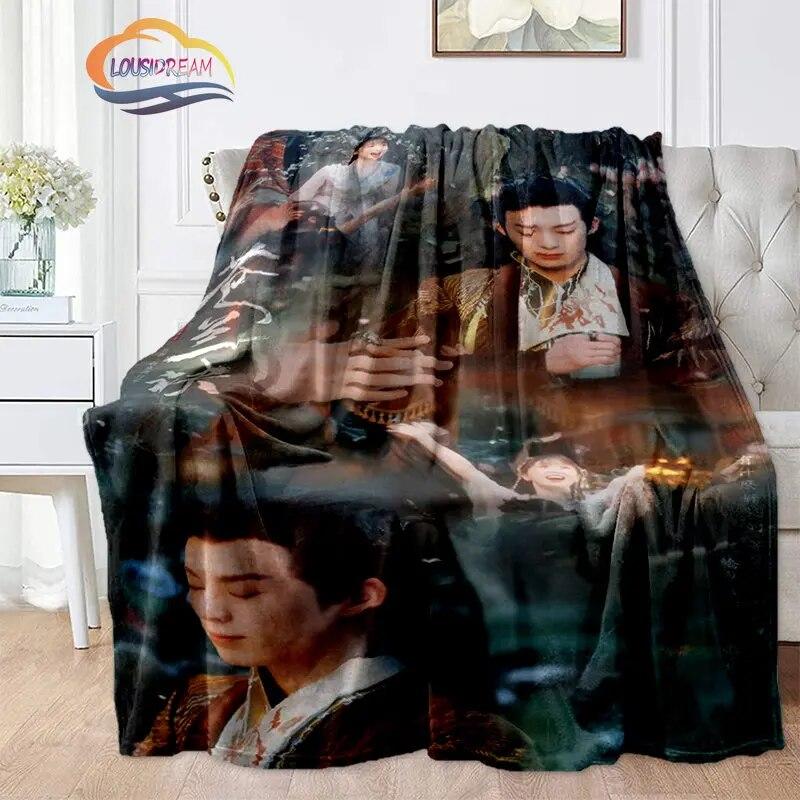 Hot Tv Love Between Fairy and Devil Blanket Cang Lan Jue Dong Fang Qing Flannel Bedroom Bedding Sofa Soft Bedspread