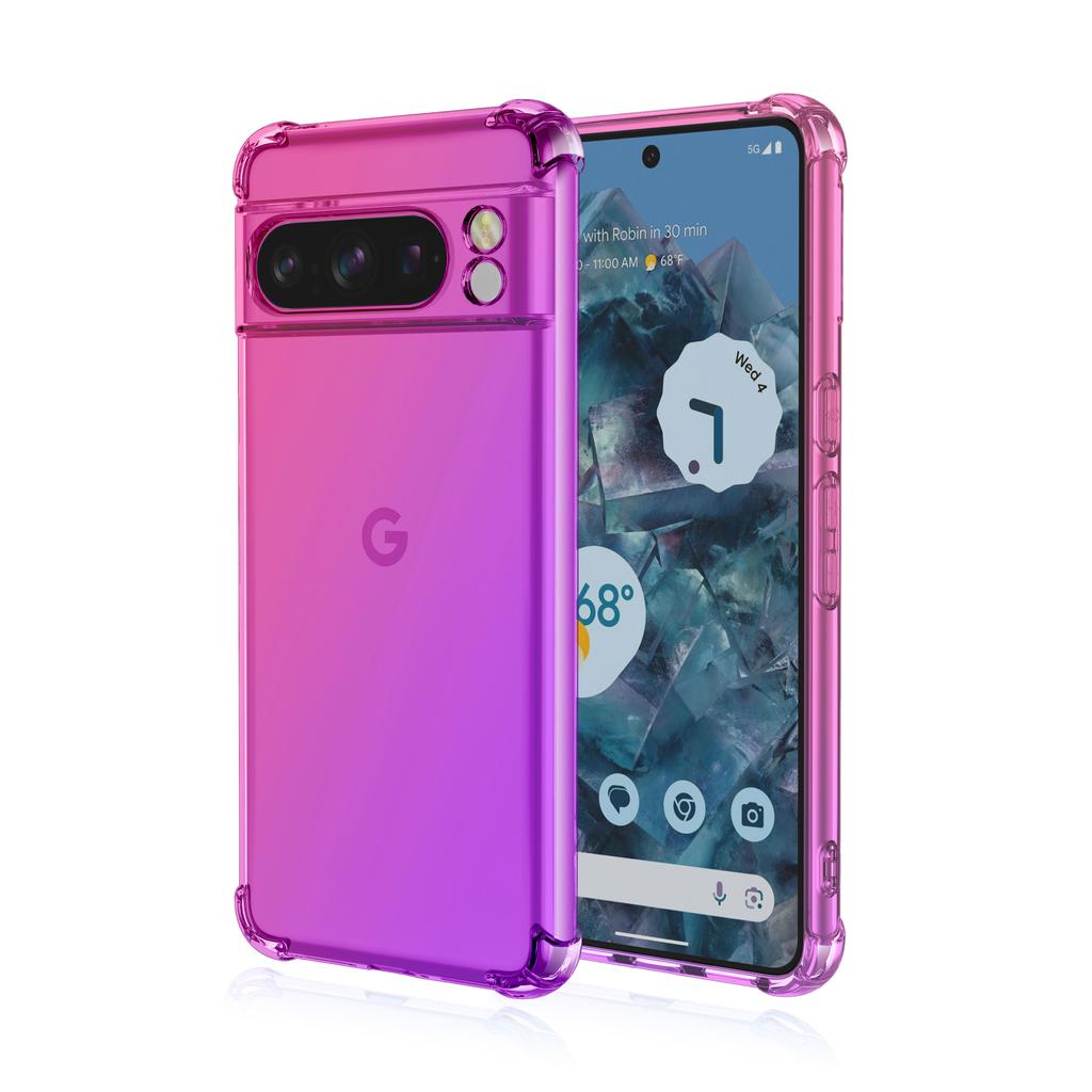 Clear Cute Gradient Phone Case Slim Anti Scratch Flexible TPU Cover Shockproof Protective Case for Google Pixel 4 XL 4a 5a 5G 6 Pro 7 8 9