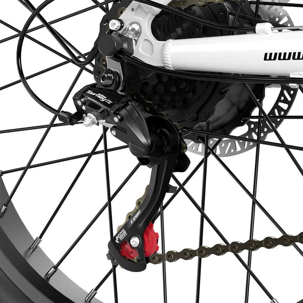 Shengmilo Электровелосипед MX06 с низкой рамой, двигатель 500 Вт, аккумулятор Samsung 48 В 17,5 Ач, гидравлические тормоза, 26" фэт-байк для поездок на работу и бездорожья