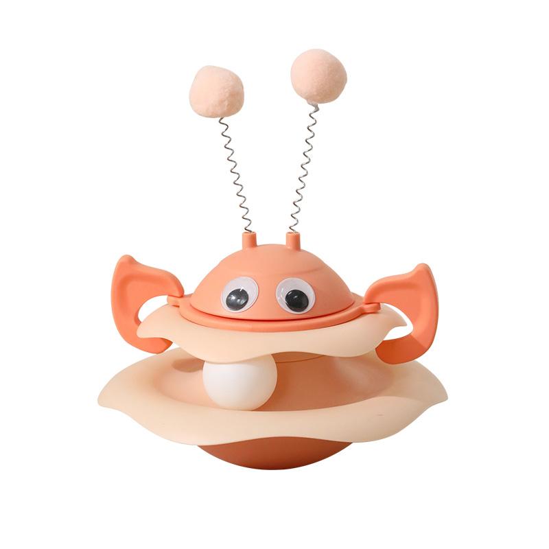 Игрушка для домашних животных Honey Bee Tumbler Spinning Play Tray Kitten High Amuse Amuse Cat Turntable Bite Protective Scratching Cat Toy