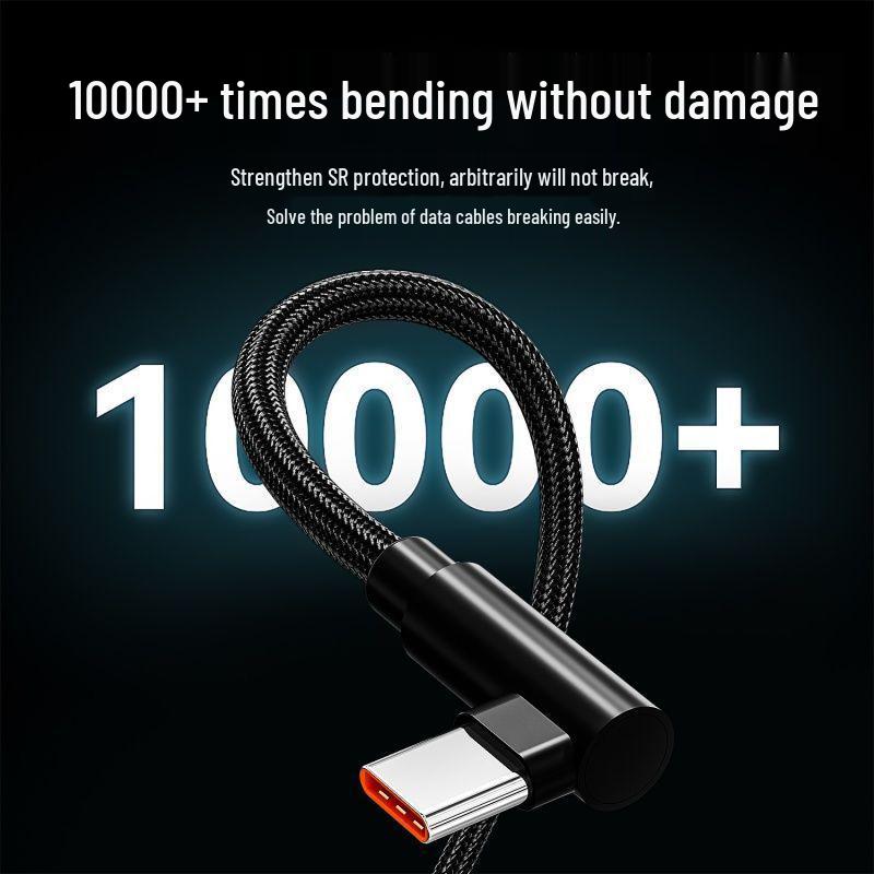 120 Вт Супербыстрая зарядка Плетеный кабель Type-C для Huawei, Vivo, Oppo, Honor Flash Charge