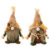 Thanksgiving Decor Burlap Gnome Figurine With Harvest Hat And Maple Leaves For Festive Styling