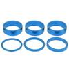 6Pcs Bicycle Headset Spacer Aluminium Alloy Bike Handlebar Stem Spacers for Mountain BikeBlue