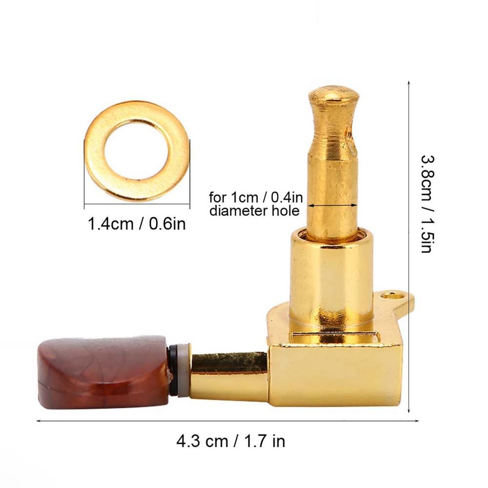 6PCS Semi-Closed 3L3R Tuning Pegs Golden Tuning Keys Professional Guitar Tuning Pegs Guitarists