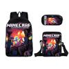 Minecraft Cartoon Game Character Printed Children Large Backpack Capacity