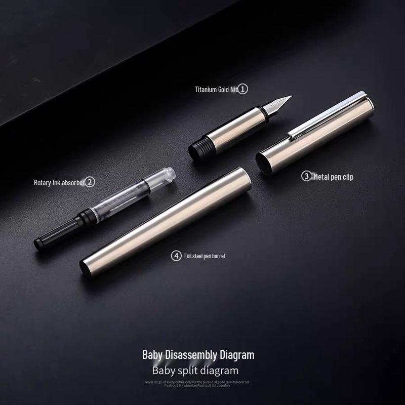 Подарочный набор ручек JinHao 35 Mysterious Black Steel для каллиграфии и художественного письма